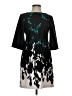 New Directions Graphic Black Cocktail Dress Size 4 (petite) - photo 1