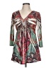 One World Teal 3/4 Sleeve Blouse Size L (petite) - photo 1