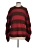 De Loreta Stripes Burgundy Pullover Sweater Size M - photo 1
