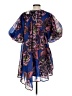 Assorted Brands 100% Polyester Blue Short Sleeve Blouse Size S - photo 2