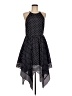 Aqua 100% Polyester Polka Dots Black Blue Casual Dress Size M - photo 1