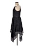 Aqua 100% Polyester Polka Dots Black Blue Casual Dress Size M - photo 5