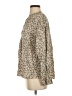 Vince. 100% Silk Animal Print Tan Long Sleeve Silk Top Size S - photo 5