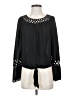 XOXO 100% Polyester Black Long Sleeve Blouse Size S - photo 1