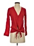 Silence and Noise Red 3/4 Sleeve Blouse Size S - photo 1