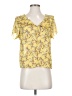 Shein Yellow Short Sleeve Blouse Size S - photo 1