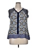 B.l.e.u. 100% Rayon Blue Sleeveless Blouse Size XL (petite) - photo 1