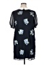 CeCe 100% Polyester Floral Blue Casual Dress Size 14 - photo 1