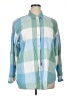 Eddie Bauer Checkered-gingham Blue Long Sleeve Button-Down Shirt Size XL - photo 1