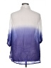 Chico's 100% Viscose Color Block Blue 3/4 Sleeve Blouse Size XL - photo 2