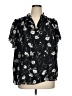 Monday Fun 100% Polyester Black Short Sleeve Blouse Size 1X - photo 1