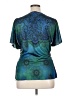 Appropriate Behavior 100% Polyester Teal Short Sleeve Blouse Size XL - photo 2