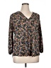 Vince Camuto Floral Black 3/4 Sleeve Blouse Size XL - photo 1