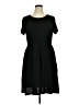Nemidor 100% Polyester Solid Black Casual Dress Size 16 - photo 1