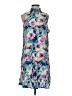Assorted Brands 100% Rayon Tropical Blue Casual Dress Size S - photo 1