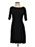 Connected Apparel Solid Black Casual Dress Size 4 (petite) - photo 1