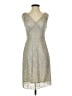 BCBGMAXAZRIA Metallic Silver Cocktail Dress Size 2 - photo 1