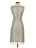 BCBGMAXAZRIA Metallic Silver Cocktail Dress Size 2 - photo 2