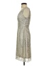 BCBGMAXAZRIA Metallic Silver Cocktail Dress Size 2 - photo 5