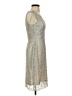 BCBGMAXAZRIA Metallic Silver Cocktail Dress Size 2 - photo 4