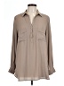 Unbranded 100% Polyester Tan Long Sleeve Blouse Size L - photo 1