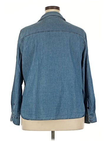 Per Se 3/4 Sleeve Button-Down Shirt (view 2)