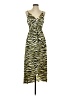 Bar III 100% Polyester Animal Print Gold Casual Dress Size S - photo 1