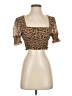 Superdown Brown Short Sleeve Top Size S - photo 1