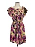 Speed Control 100% Polyester Print Purple Cocktail Dress Size L - photo 1