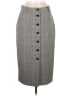 Wilfred Plaid Gray Formal Skirt Size 8 - photo 1