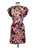 Speed Control 100% Polyester Print Purple Cocktail Dress Size L - photo 2