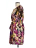 Speed Control 100% Polyester Print Purple Cocktail Dress Size L - photo 5