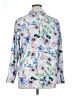 H&M 100% Polyester Floral Silver Long Sleeve Blouse Size 14 - photo 2