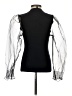 Aqua Black Long Sleeve Blouse Size XS - photo 2