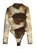 Commense Brown Black Bodysuit Size XS - photo 1