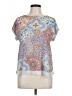 Spense 100% Polyester Silver Short Sleeve Blouse Size L (petite) - photo 1
