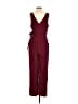 Lulus 100% Polyester Solid Burgundy Jumpsuit Size S - photo 2