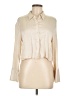 Zara Metallic Ivory Long Sleeve Blouse Size M - photo 1
