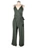 Kaileigh Stripes Green Jumpsuit Size L - photo 1