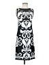 St. John Graphic Aztec Or Tribal Print Damask Gray Cocktail Dress Size 0 - photo 1