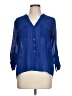 Dna Couture 100% Polyester Blue 3/4 Sleeve Blouse Size L - photo 1