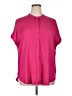 Old Navy 100% Polyester Pink Short Sleeve Blouse Size XL - photo 1