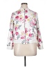 Torrid 100% Rayon Floral Pink White Track Jacket Size 1X Plus (1) - photo 1