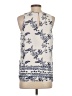 St. Tropez West 100% Polyester Ivory Sleeveless Blouse Size S - photo 2