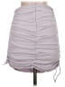 Zara 100% Polyester Solid Gray Casual Skirt Size S - photo 2