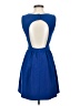 Assorted Brands Solid Blue Casual Dress Size S - photo 2