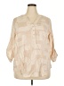 Torrid Tan Ivory 3/4 Sleeve Blouse Size 2X Plus (2) - photo 1