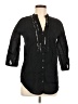 Assorted Brands 100% Cotton Black 3/4 Sleeve Button-Down Shirt Size M - photo 1