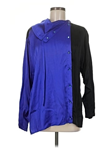 Charles Jourdan Long Sleeve Silk Top (view 1)