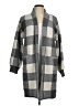 Adora Checkered-gingham Gray Cardigan Size M - photo 1